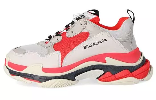 Мужские кроссовки Balenciaga Triple S, серый/черный/красный