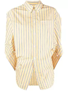 Balenciaga полосатая рубашка Swing Twisted, желтый