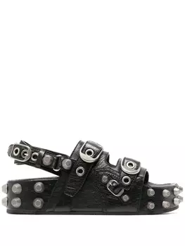 Balenciaga сандалии с заклепками, черный