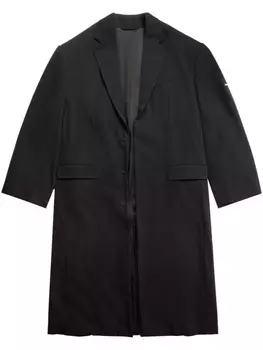 Balenciaga шерстяное пальто оверсайз, черный