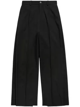 Balenciaga шерстяные брюки Double Front, черный