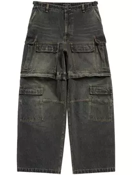 Balenciaga широкие джинсы карго, черный