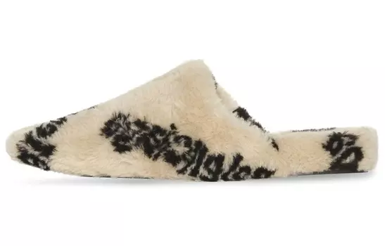 Шлепанцы женские Balenciaga Teddy, белый / черный