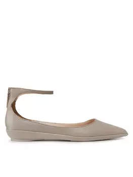 Балетки Calvin Klein Wrapped Ankle Strap Ballerina, серый