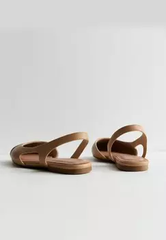 Балетки CAMEL CONTRAST TOE CAP New Look, коричневый