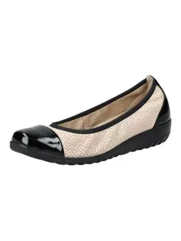 Балетки Caprice, цвет beige/schwarz