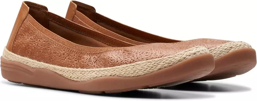 Балетки Clarks Elaina Rae, цвет Tan Leather