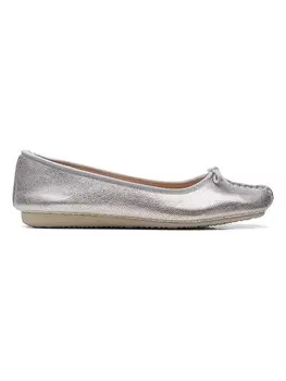Балетки Clarks Leder Freckle Ice, серебряный