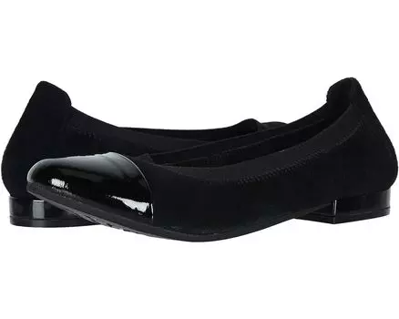 Балетки David Tate Nicole, цвет Black Suede/Patent