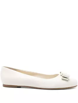 Балетки Ferragamo с бантом, нейтральный