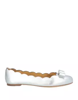 Балетки Ferragamo, серебро