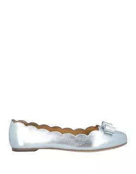 Балетки Ferragamo, серебро