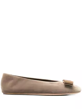 Балетки Ferragamo Vara Bow, нейтральный