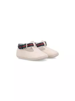 Балетки Gucci Kids Web-полоски, серый