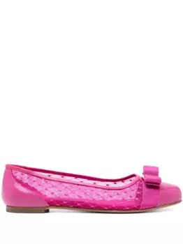 Балетки iconic с бантом Ferragamo, фиолетовый