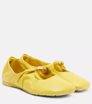 Балетки из галечной кожи Loewe, Dandelion