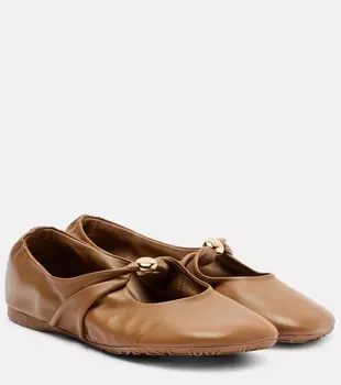 Балетки из галечной кожи Loewe, Oak