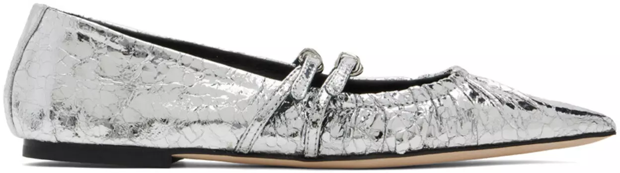 Балетки из потрескавшейся кожи MSGM