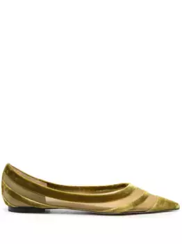 Балетки Love Flat JIMMY CHOO, зеленый