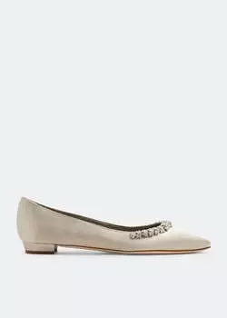 Балетки Manolo Blahnik Olarana, серый