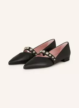 Балетки Mary Jane клементины с заклепками Pretty Ballerinas, черный