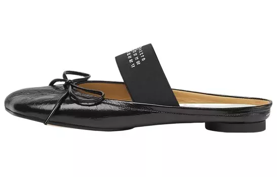 Балетки Mm6 Maison Margiela Anatomic Numbers с ремешком, черный