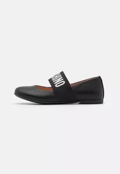Балетки MOSCHINO, цвет black/white