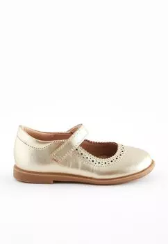 Балетки Next, цвет gold leather