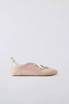Балетки плоские ZARA, розовый