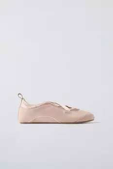 Балетки плоские ZARA, розовый