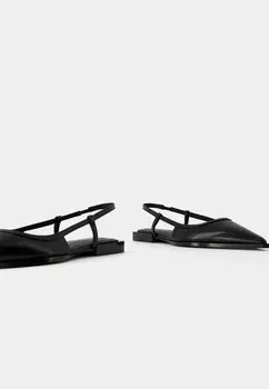 Балетки POINTED Bershka, черный
