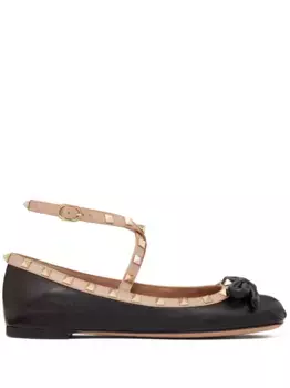 Балетки Rockstud VALENTINO GARAVANI, черный