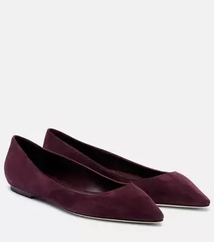 Балетки Romy 60 из замши Jimmy Choo, Deep Merlo