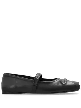 Балетки с бантом Marni, черный