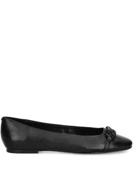 Балетки с логотипом DKNY, черный