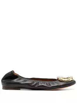 Балетки с пряжкой Lanvin, черный