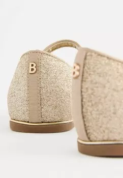 Балетки с ремешком на щиколотке GLITTER BOW REGULAR FIT Baker by Ted Baker, золотой