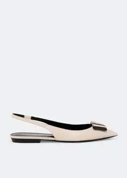Балетки SAINT LAURENT Anais ballerinas, белый