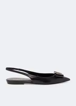 Балетки SAINT LAURENT Anais ballerinas, черный