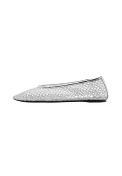 Балетки SAROT Mango, серебристого цвета