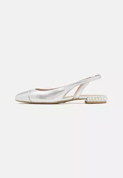 Балетки Slingback Stuart Weitzman, цвет silver