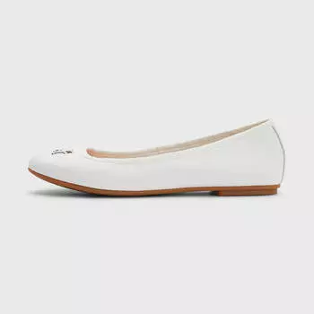 Балетки Tommy Hilfiger Leather Logo Flat, белый