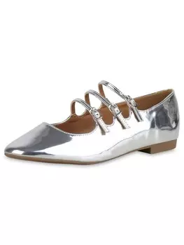 Балетки VAN HILL Riemchenballerinas Anna, серебряный