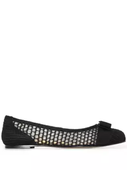 Балетки Varina с бантом Ferragamo, черный