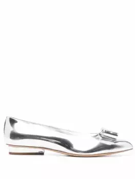 Балетки Viva Bow Ferragamo, серебяный