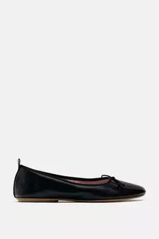 Балетки Zara Flats With Bow, черный