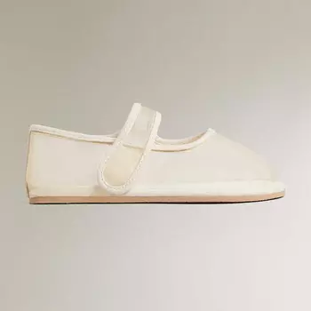 Балетки Zara Home Mesh Flat, бежевый