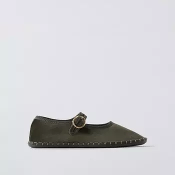 Балетки Zara Velvet, зеленый