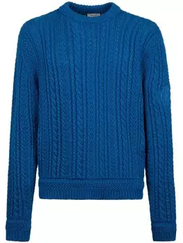 Bally джемпер фактурной вязки, синий