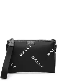 Bally клатч с логотипом, черный